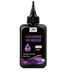 Vibrant 12 - Color Odorless Transparent UV Resin Crafting Kit (PURPLE)