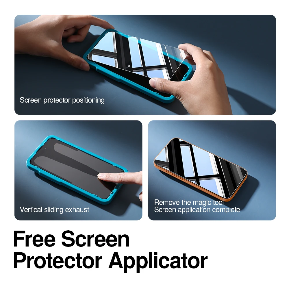 SmartDevil 2/3 pcs Screen Protector HD for iPhone 17 Pro Max 17 Air 16 Anti-fingerprint Tempered Glass Film for iPhone 16 Pro 15 - 5