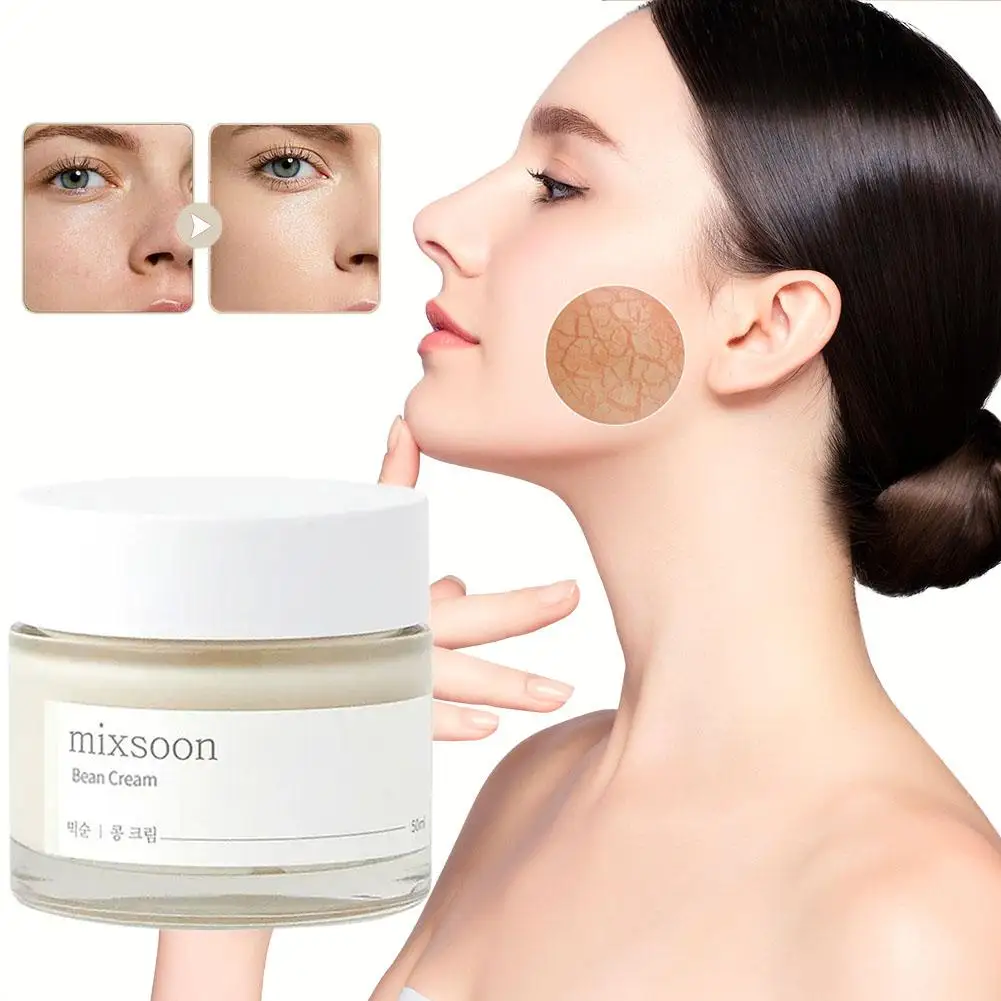 Korean Skincare Essentials Set: Hydrating Cream, SPF50 Sunscreen, Cleanser, and Brightening Serum for Nourishing & Smoothing Skin