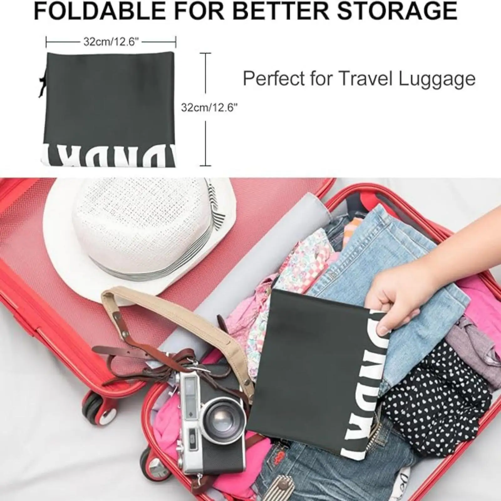 Clothes Storage Bag Oxford Cloth Laundry Bag Round Handle Dirty Laundry Storage Basket 4
