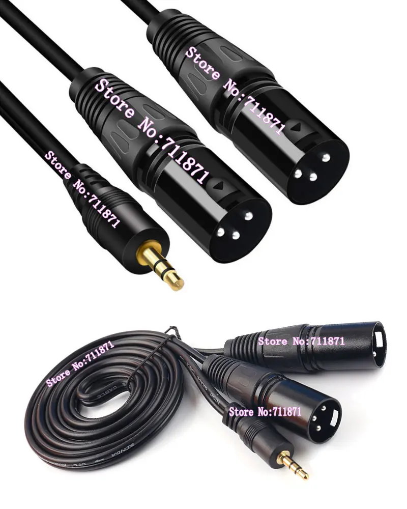 

3 полюса 3,5 Cannon XLR линейный аудио кабель 3,5 Мужской Двойной Cannon XLR Мужской аудиокабель 3,5 мм 3,5 Cannon XLR Mic кабель провод шнур