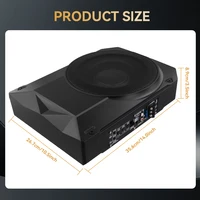 Hikity 800W 10" Ultra-Thin Subwoofer 12V Under-Seat Car Audio Active Subwoofer With Audio Cable Audio Processor Music Player 5