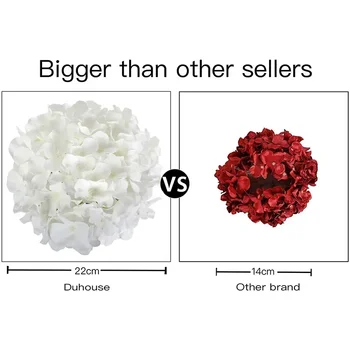 Silk Hydrangea Flowers 54 Petals Artificial Hydrangeas with Stem for Flower Arrangement Table Decor Wedding Home Decoration 5