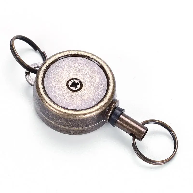 bobine de badge Migavenn 4pcs porte-badge rétractable bobine porte-clés insigne bobine avec clip de bobine de mousqueton pour fournitures de bureau décole noir 