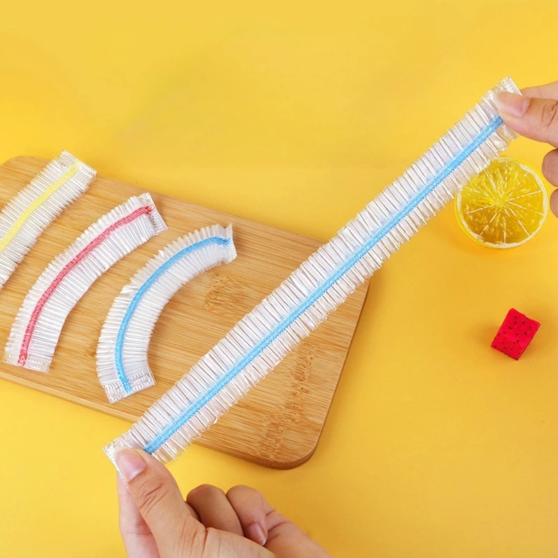 100PCS Color Elastic Disposable Fresh-keeping Cover, Leftover Food Fresh-keeping Bowl Cover, Household Fresh-keeping Film Cover
