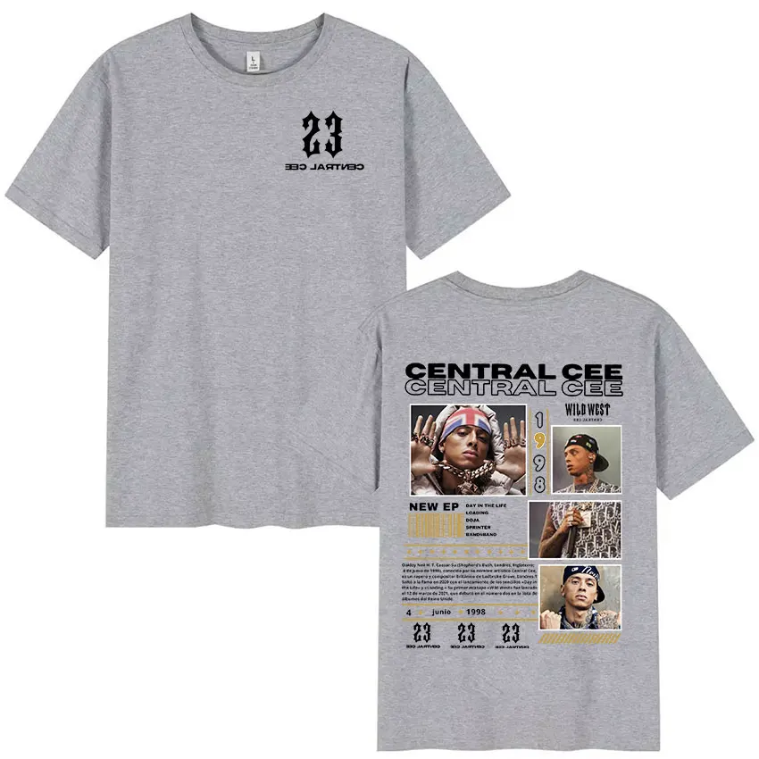 Rapper CENTRAL CEE WILD WEST Tour 2025 Graphic T Shirts Men's
