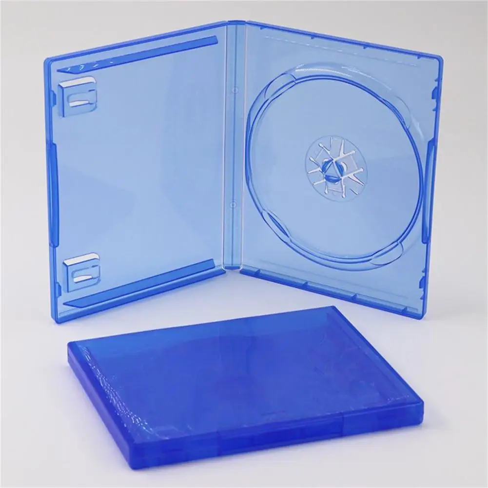 Game Console Case 1pc for Sony PS5 / PS4 Replacement CD Game Case Blue Cover Protective Box Game Disk Holder CD DVD Discs Storage Bracket Box