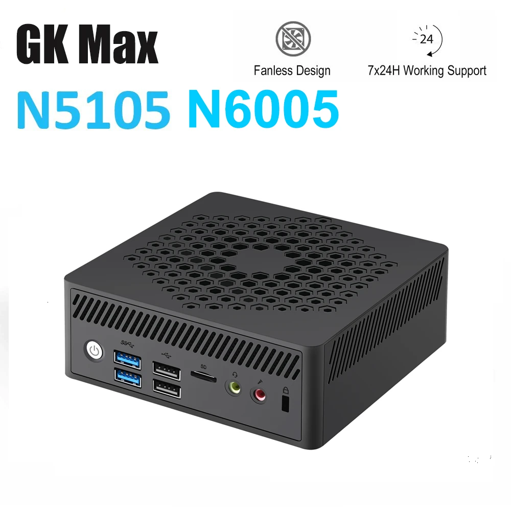 N6005 Fanless Mini Pc Gk Max Windows 11 Mini Pc Intel Celeron N6005 ...