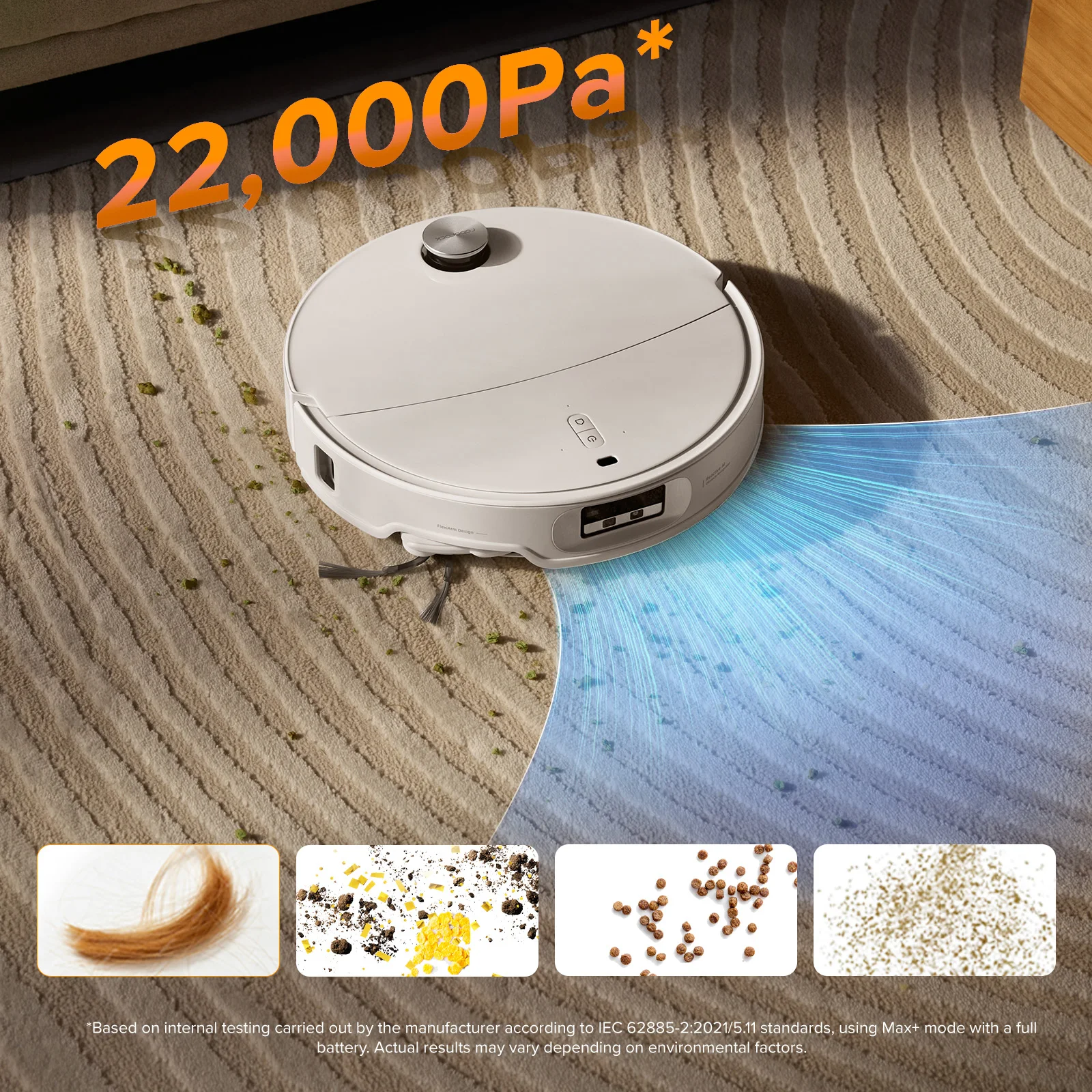 مكنسة وممسحة روبوت roborock Qrevo Curv X، شفط 2200...