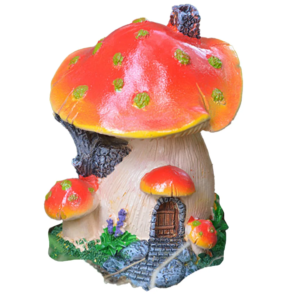 

Landscapes Mushroom Statue 12.5*10*9cm 1PC Artificial Gift Desk Decorations Garden Decor Home Decoration Resin