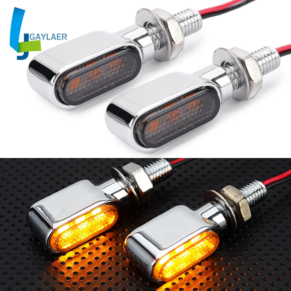 

Universal 8M Motorcycle LED Turn Signal Lights Amber Flashing Light Blinker Turn Signal lamp 12V Moto Indicator Lamp Accessories