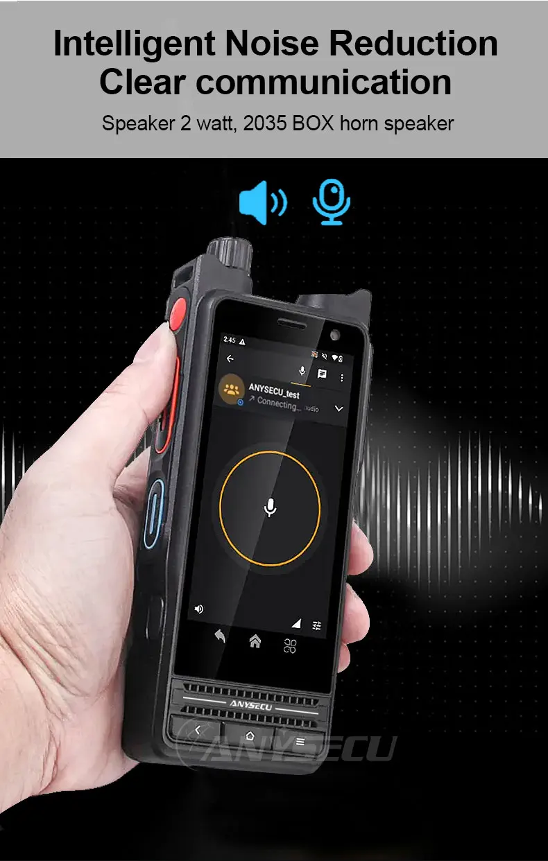 W69 Andriod 14 4G Network Radio With NFC WIFI GPS Work with ZELLO Real-ptt IP68