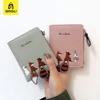 New Embroidered Animal Design Wallet for Women Vogue Cartoon Raccoon Fox Tail Leather Wallets Zip Coin Pocket Student Fold Purse 6