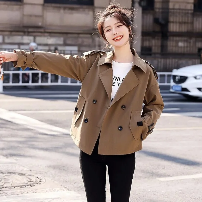 Short Windbreaker Jacket For Women Spring 2024 New Small Stature British Style Temperament Jacket Versatile Casual top Commuting