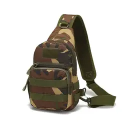 Outdoor Tactical Camouflage Chest Pack for Men - Nylon Hiking, Hunting & Fishing Backpack (Jungle camo)