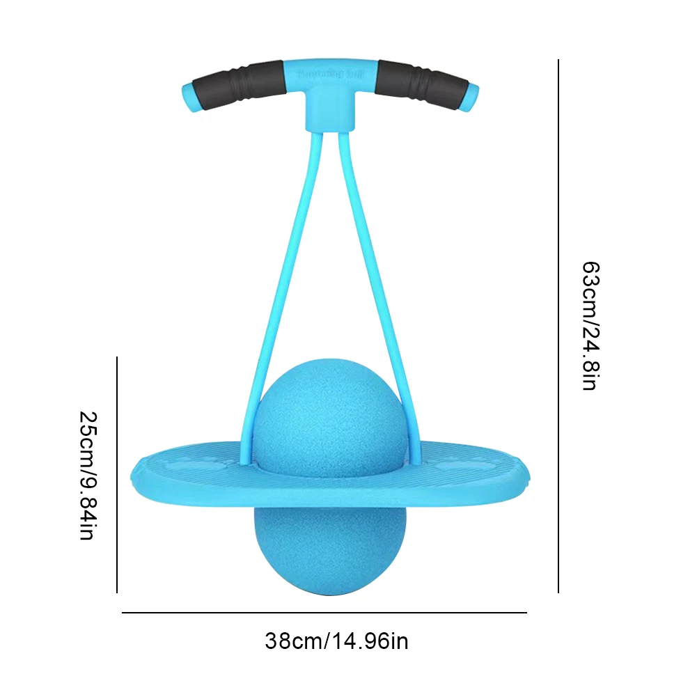 Children Bouncing Ball Jumping Ball with Handle Child Exercise Toy Non Slip Grow Taller Balance Toy for Indoor Outdoor Play
