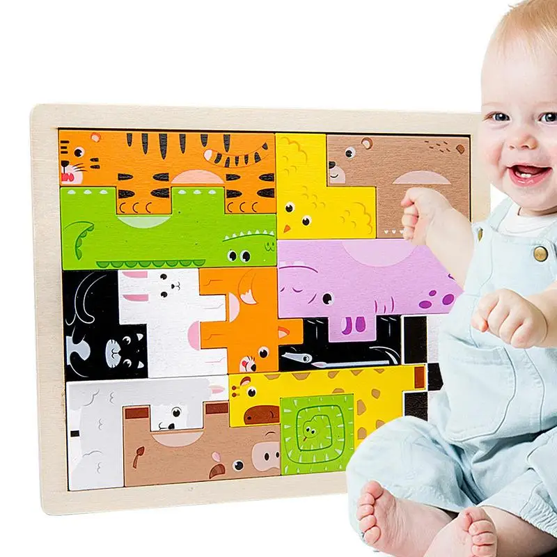 Puzzle Board Toy Colorful Wood Puzzle Blocks For Education Developmental Toys For Early Education Interaction Birthday Gift suzanne valadon the blue room 1923 jigsaw puzzle custom wood christmas toys toddler toys puzzle