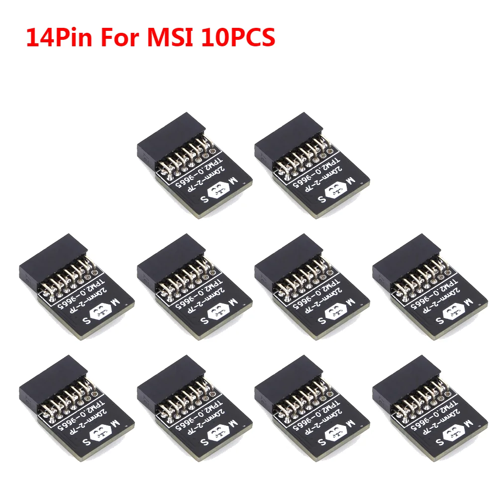Modulo TPM 2.0 a 14 pin Modulo TPM SPI Modulo TPM 2.0 Modulo di sicurezza con crtografia SPI TPM 2.0 a 14 pin Scheda remota per scheda madre ASUS  7