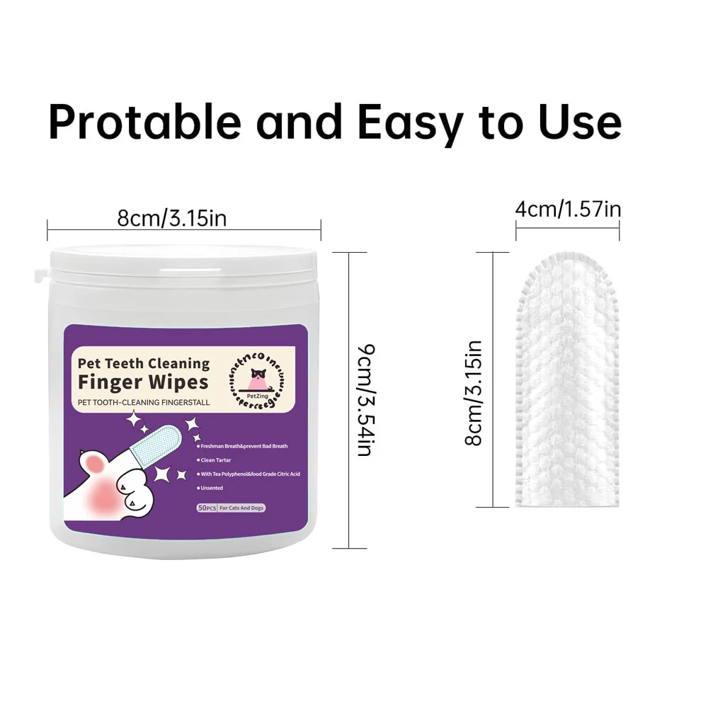 Finger Wipes for Dog & Cat Teeth Cleaning 2