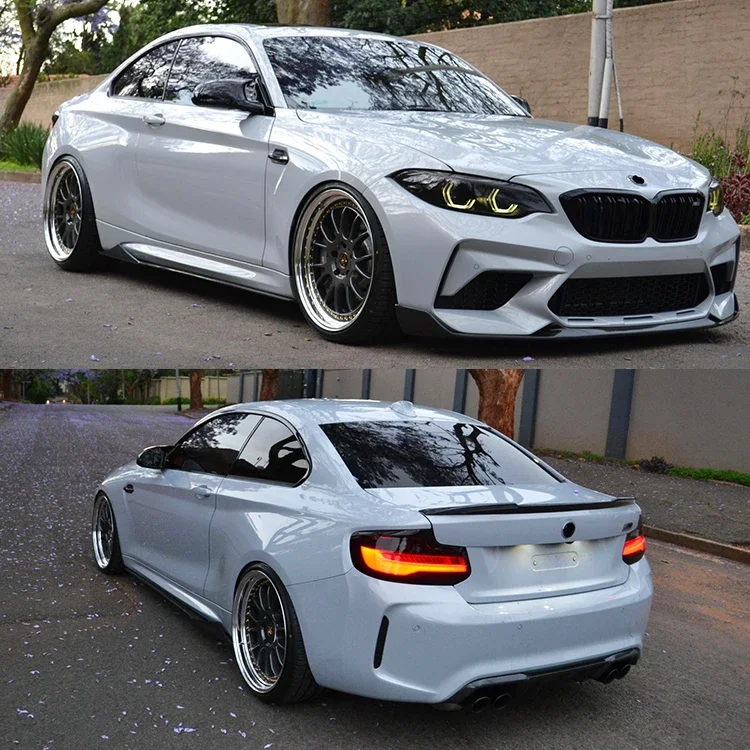 

Hot sale F22 to F87 M2 style bodykit front rear bumper with grille side skirt fender For BMW 2 Series Coupe F23