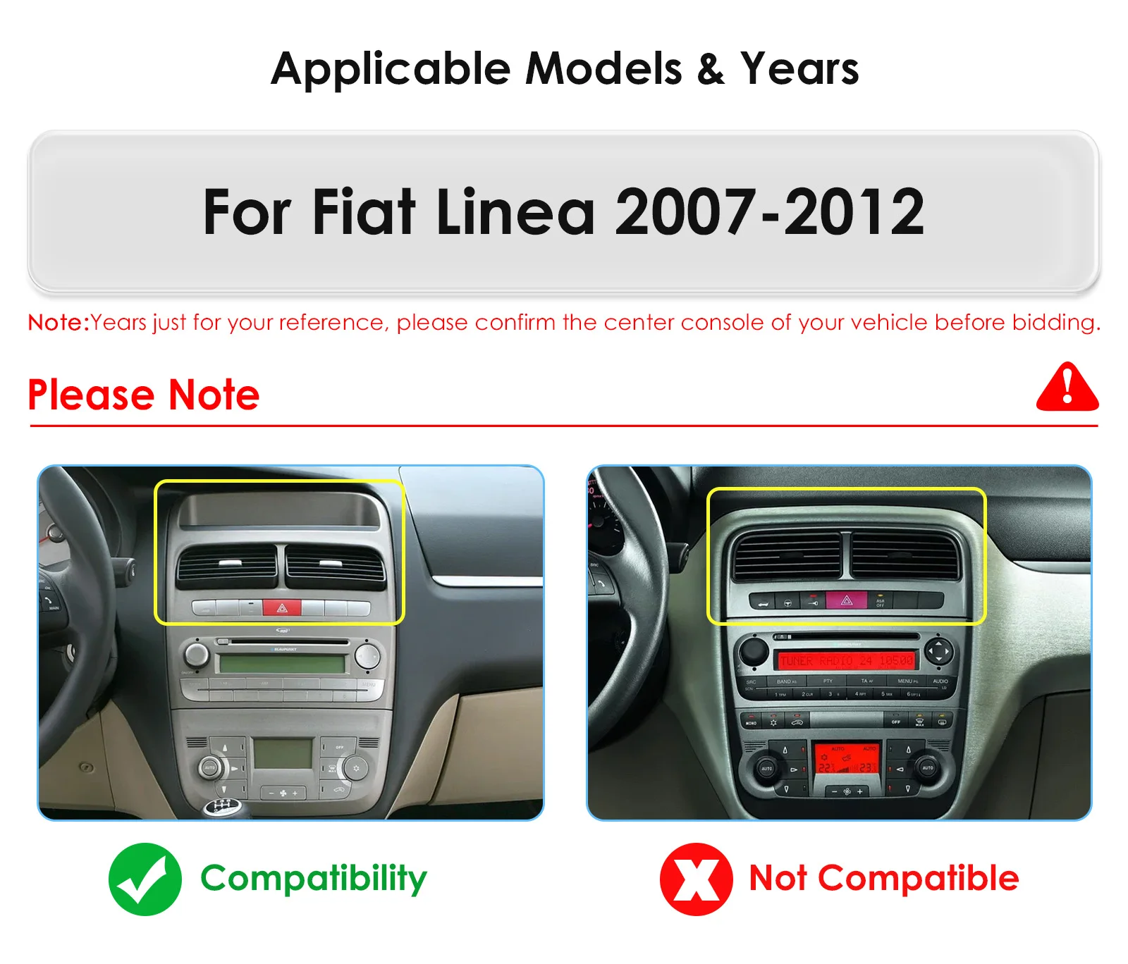 Snapdragon 6115 Carplay Android 14 Auto Autoradio für Fiat Linea 2007–2012 Autoradio GPS 360 Kamera Multimedia 2din RDS Bildschirm – Detail 3