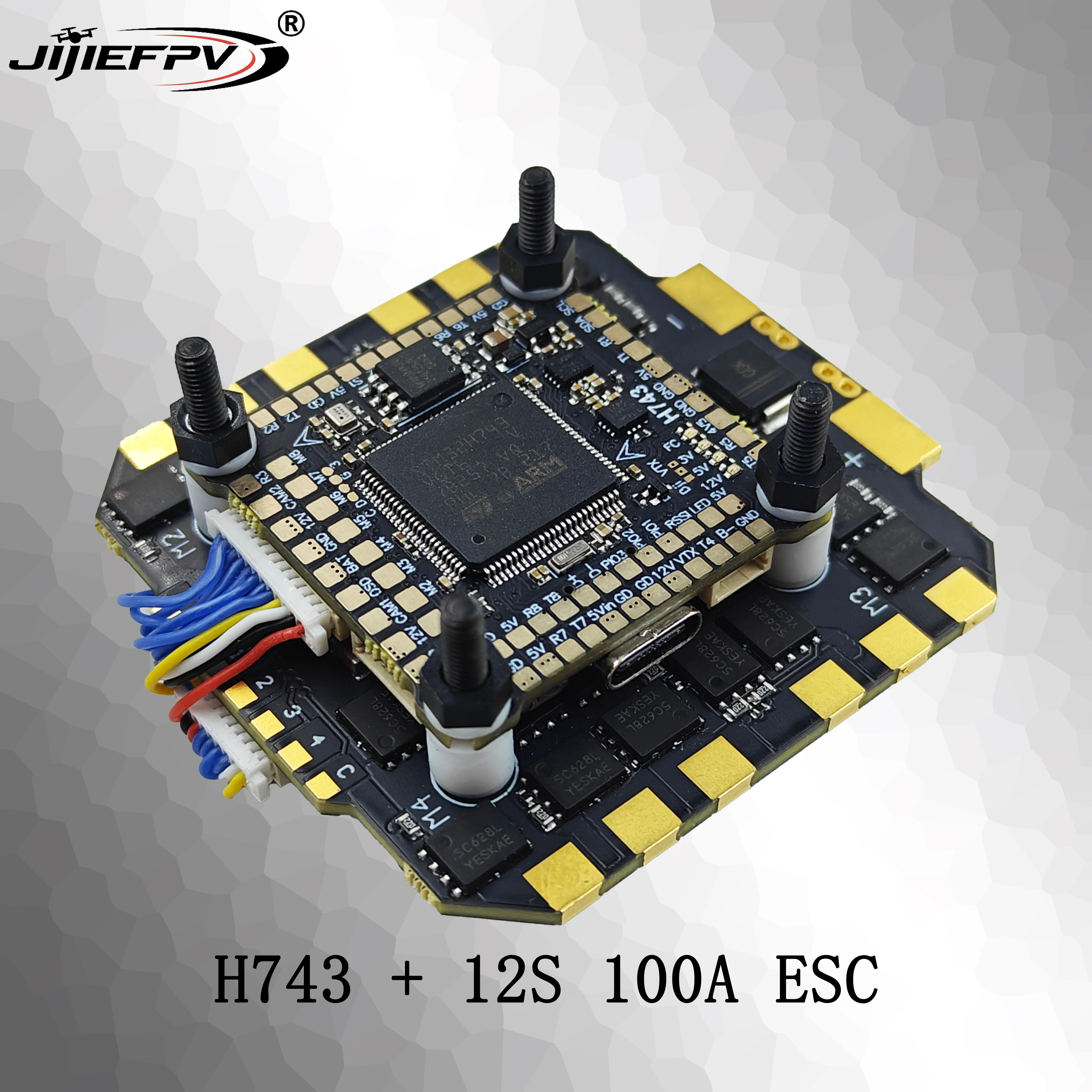 JIJIEFPV 120A 100A 80A 3-12S 4IN1 ESC H743 pile H7 FC contrôleur de vol pile FPV pour cadre de Drone MARK4 13 pouces FPV – Image 5