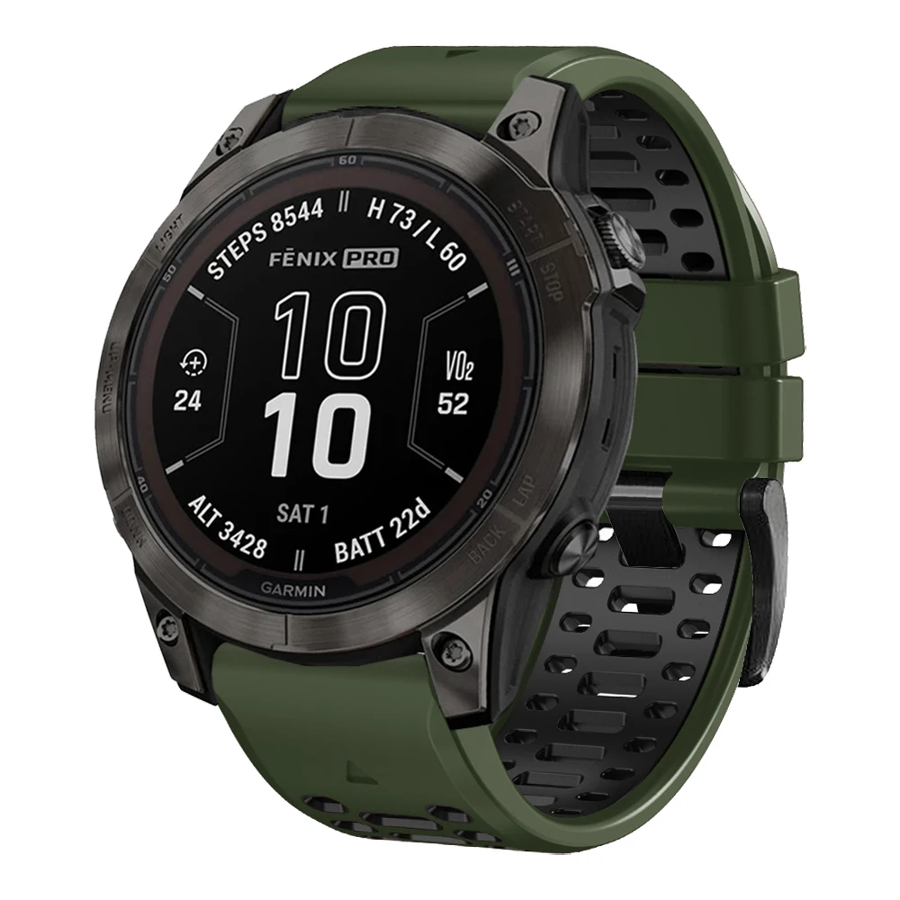 Sport Two-Tone Breathable Silicone QuickFit Watch Strap