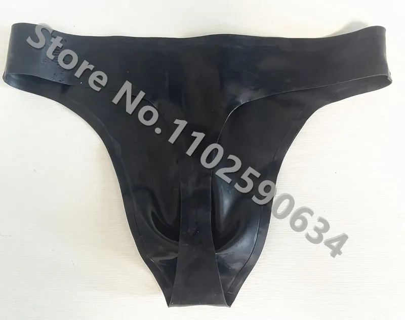 Handmade Latex Underwear Men Latex Rubber T-back Thong G-string Customize male underwear men rubber bodysuit