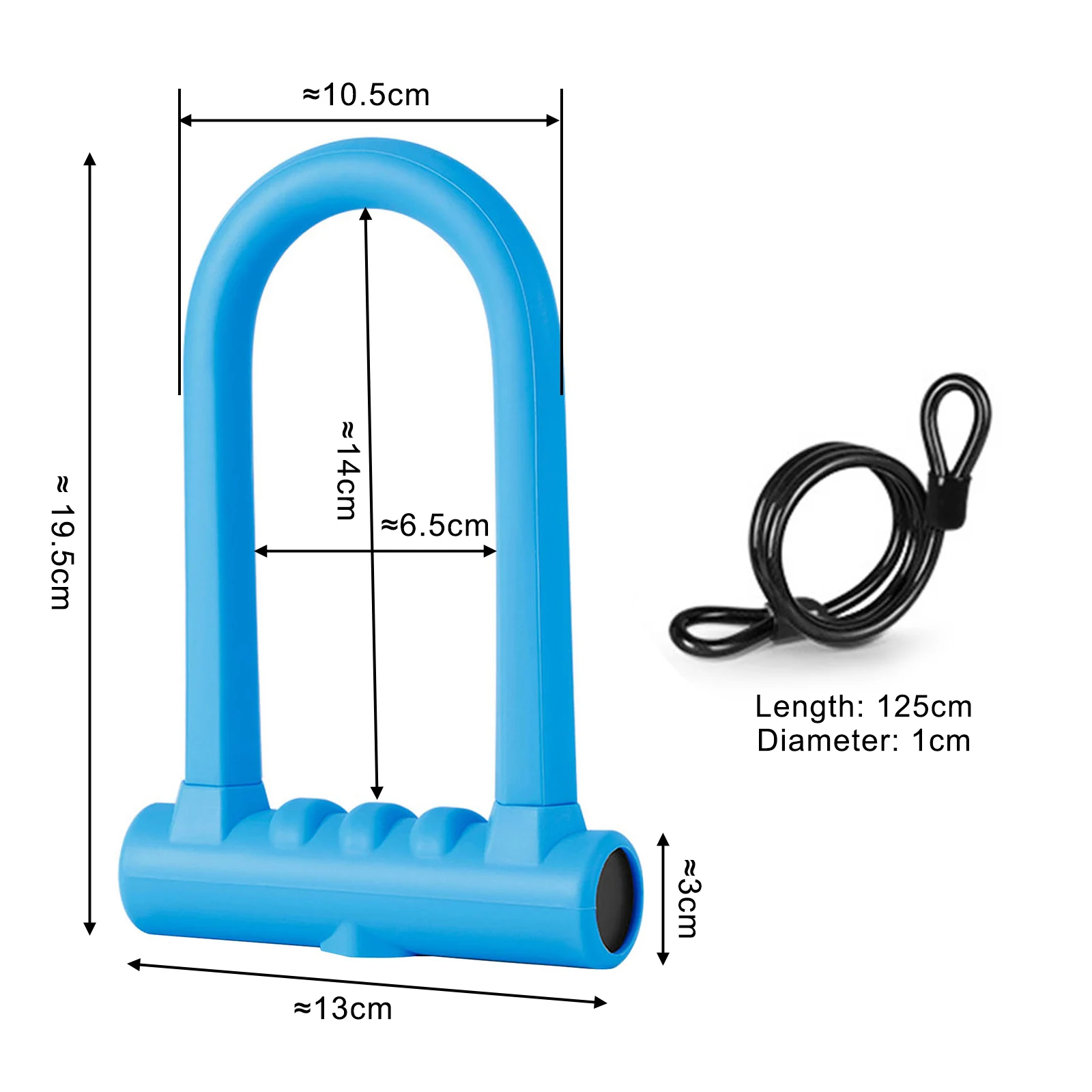 

Durable Bicycle Lock U-lock Bicycle U-Lock Bike Parts Cycling Accessories Double Safety Safety Lock Skateboards