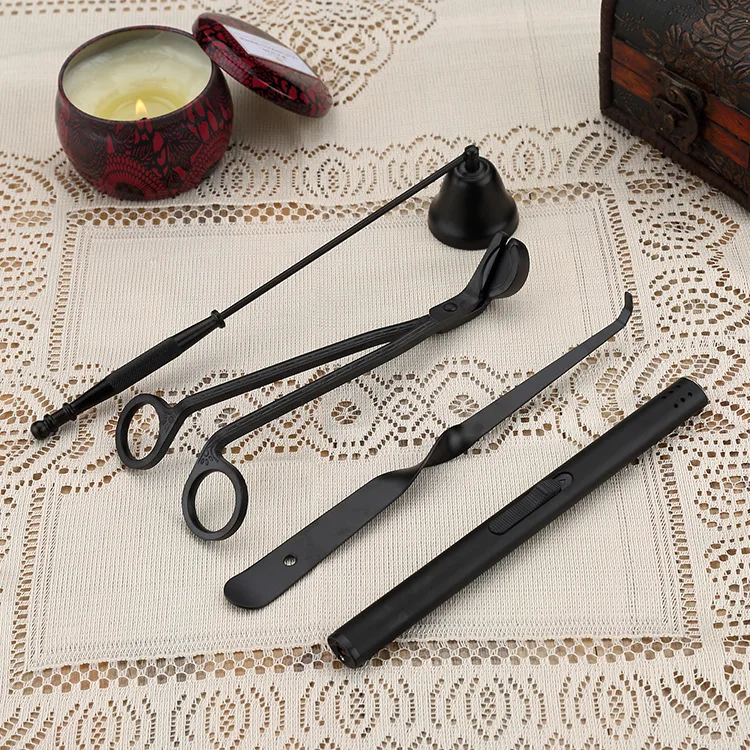 Luxury Candle Accessory Set Candle Extinguisher Tool Snuffer Trimmer Hook Tray Dipper Home Decor Party Wedding candle wick trimmer candle snuffer