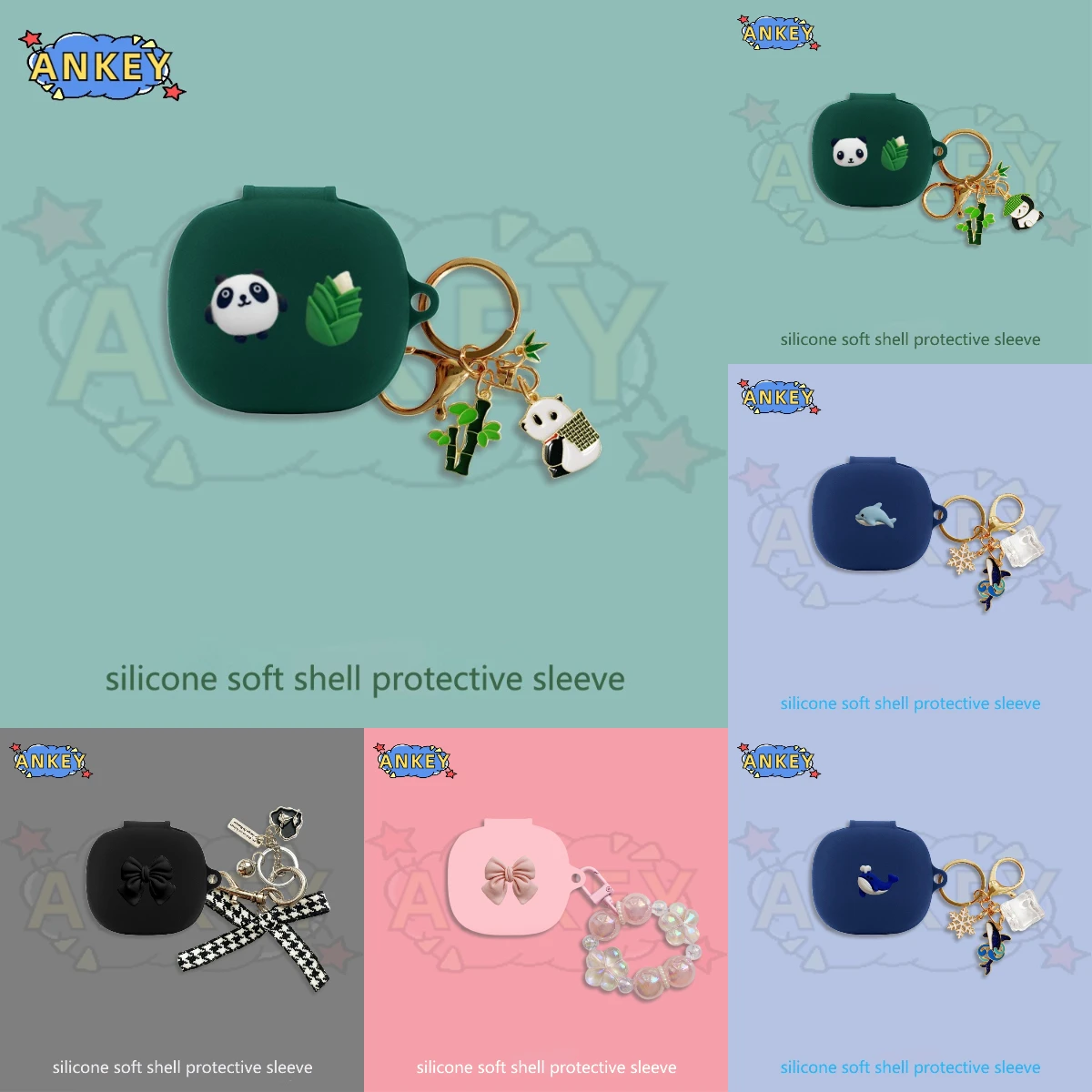 Per Anker Soundcore Note 3 3S Life Note E Case Panda Auricolare Custodia In Silicone Auricolari Custodia Protettiva Morbida Per Cuffie Cuffie Skin