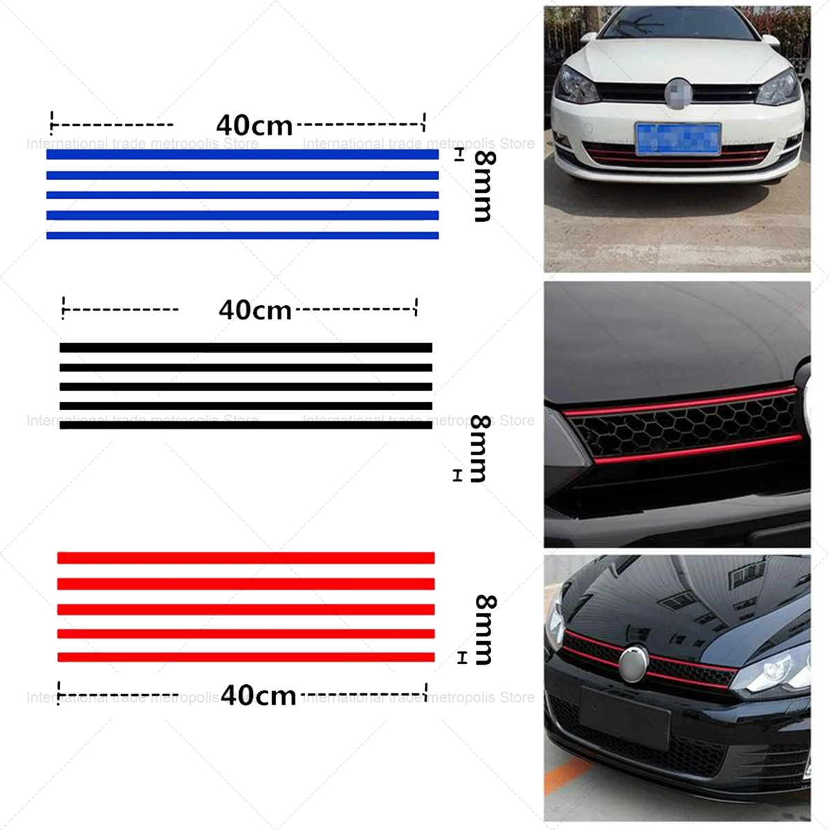 Bande de voiture Autocollant Autocollants Réfléchissants Capot