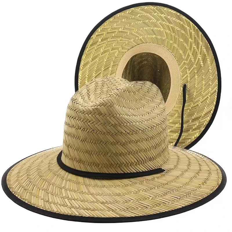 2026 Classic Handwork Women Men Lifeguard Hat Straw Summer Beach Sun hat Outdoo…