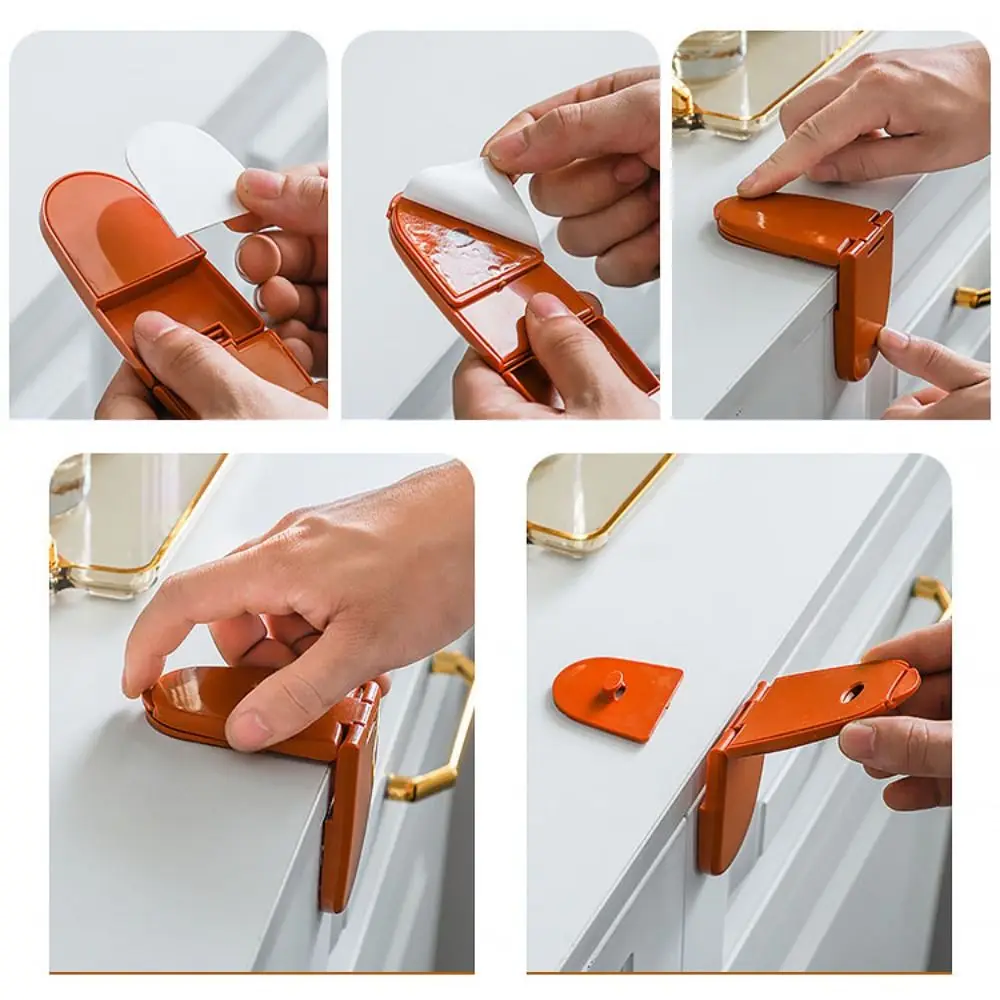 Baby Cabinet Lock Self-Adhesive Child Safety Lock Easy To Use Bedroom Door Anti-opening Safety Home Security