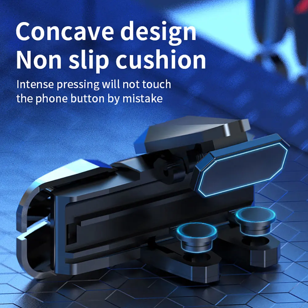 2pcs Mechanical 6 Finger Aim Shooting Triggers Sensitive Mobile Gaming Triggers for Pubg Mobile