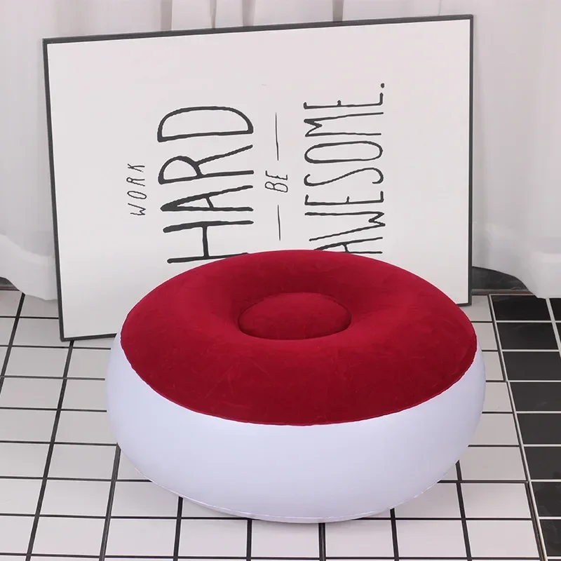 Camping Chair Inflatable Flocking Stool Portable Outdoor Camping Chair Inflatable Flocking Stool Footrest for Home Office Travel