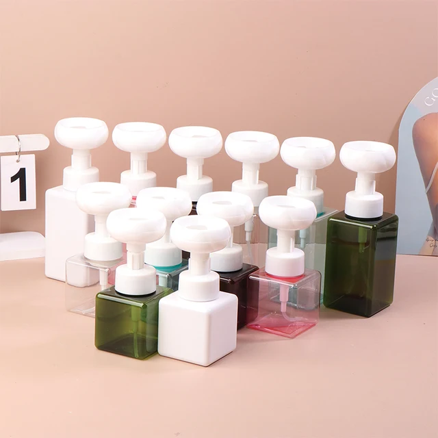 250/450ml ดอกไม้โฟม Handsoap ดอกไม้น่ารักฟองขวดเครื่องจ่ายสบู่เหลวปั๊มสบู่ขวดห้องน้ํากดล้างมือ 5