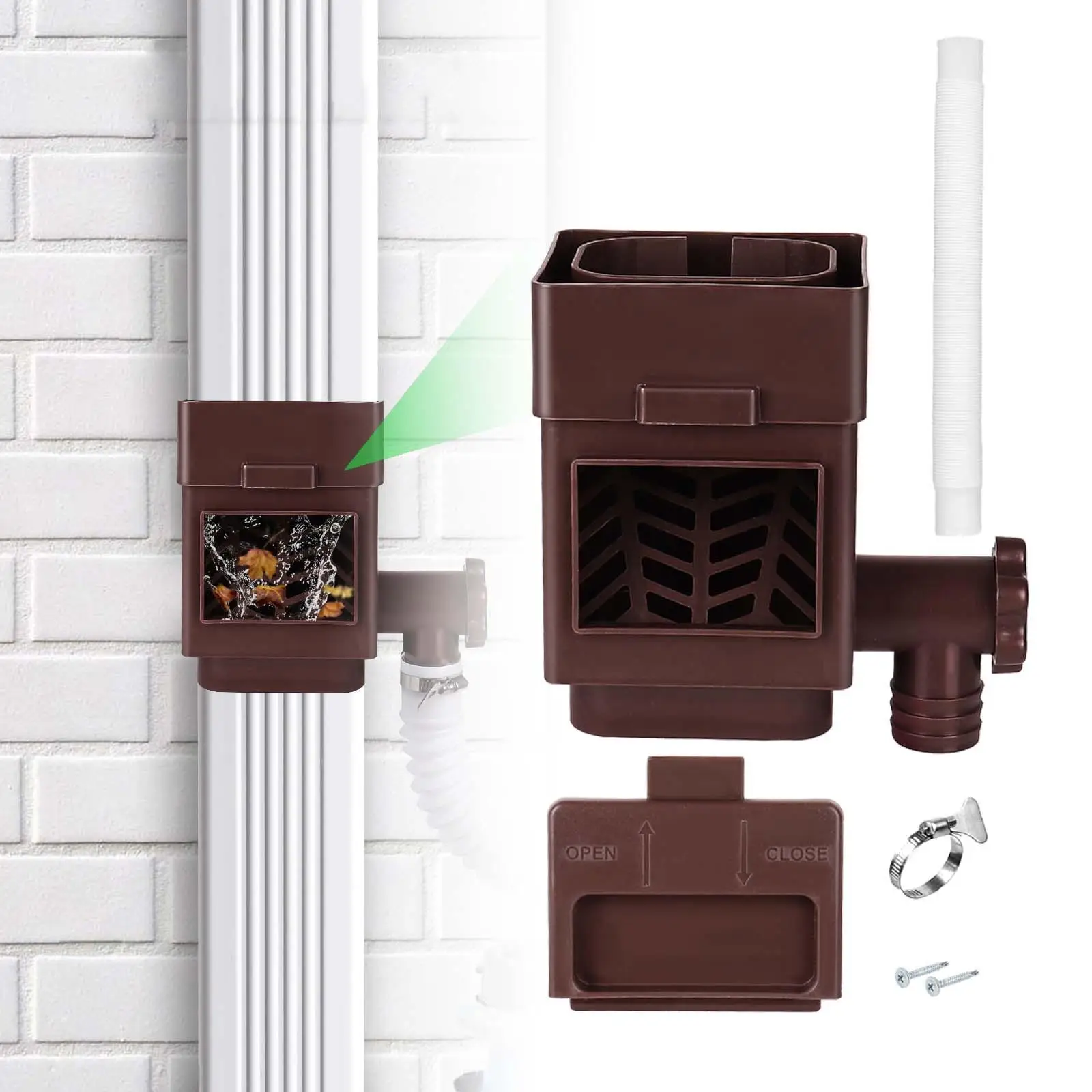 Rain Water Collection System Wear Resistant High Performance Raindrop Collection for Downspouts Watering Lawn Gardening Yard
