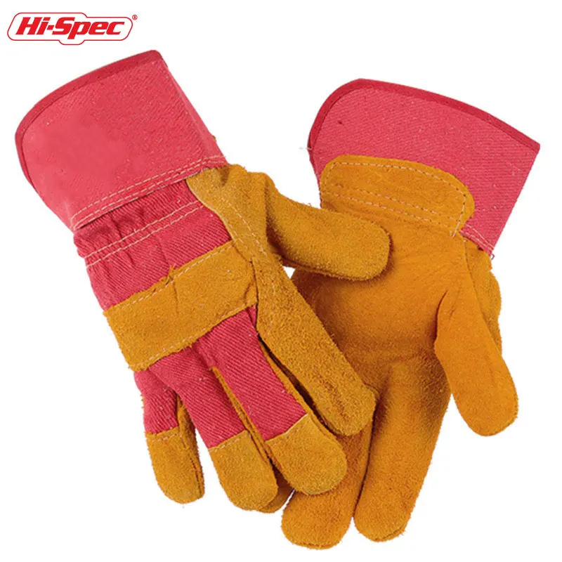 A Pair/set Fireproof Durable Yellow Cow Leather Welder Gloves Anti-heat Work Safety Gloves For Welding Metal Hand Tools