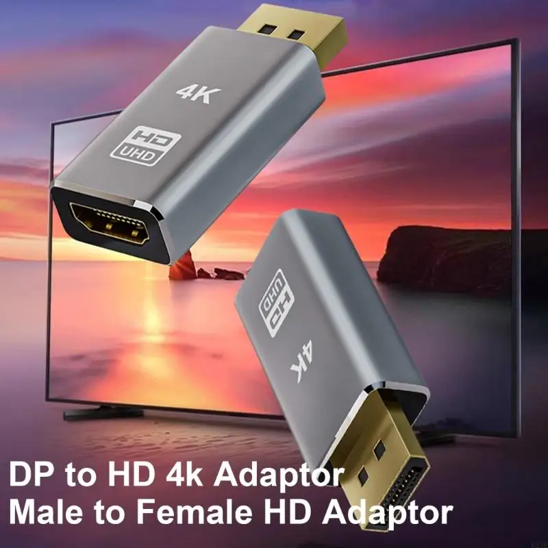 U2JE UHD to Displayport Adapter 4K Active UHD Female to DisplayPort Male Converter Adapter High Speed Converter for Desktop