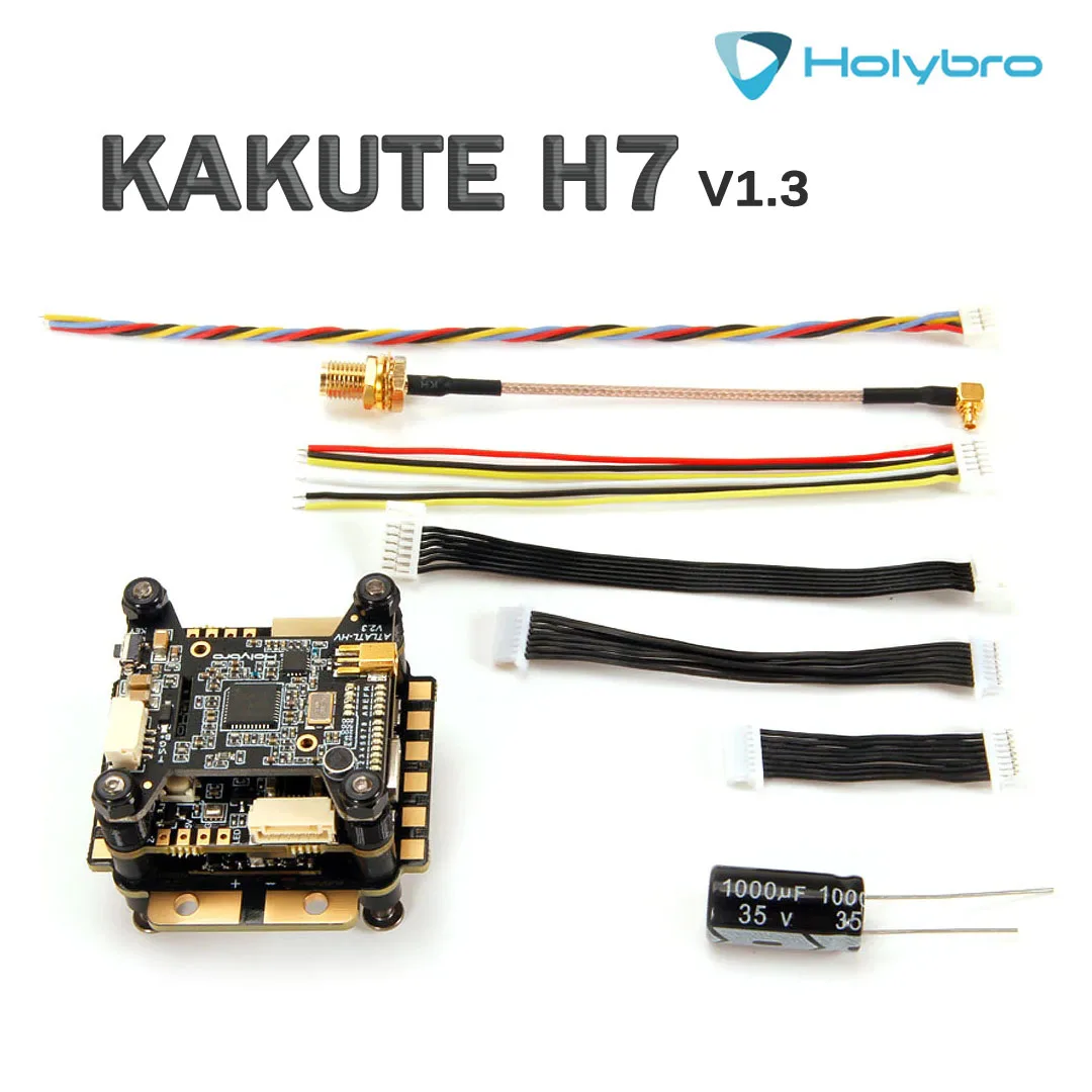 

Полетный контроллер HolyBro Kakute H7 V1.3 MPU6000 STM32H743, полетные стыки Tekko32 50A / Matel 65A 4 в 1 ESC 2-6S для FPV радиоуправляемых дронов