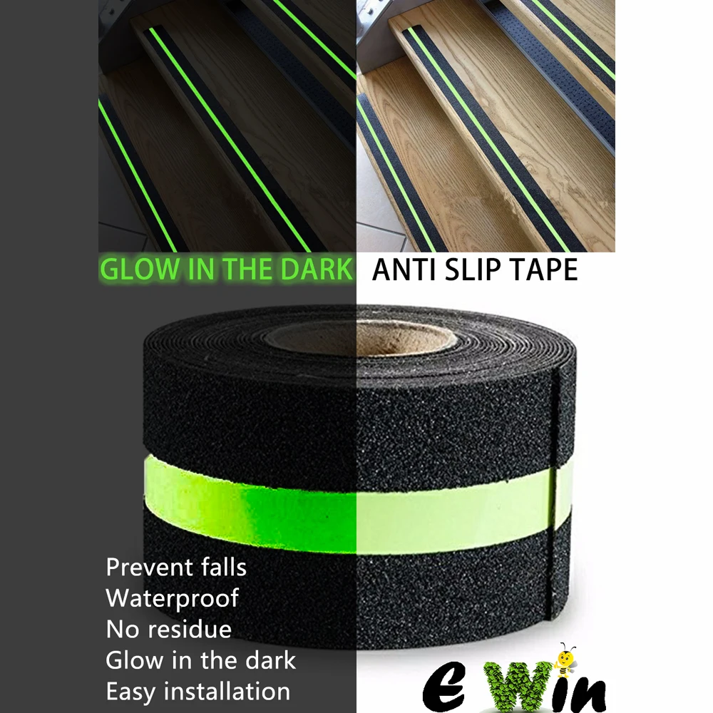 Luminous Anti Slip Tape 5M Self Adhesive High Grip Highlighting Stair