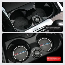 Porte-gobelet en silicone pour intérieur de voiture, 2 pièces, tapis de protection Anti-salissure pour BMW E60 E90 E88 F15 F30 G30, accessoires