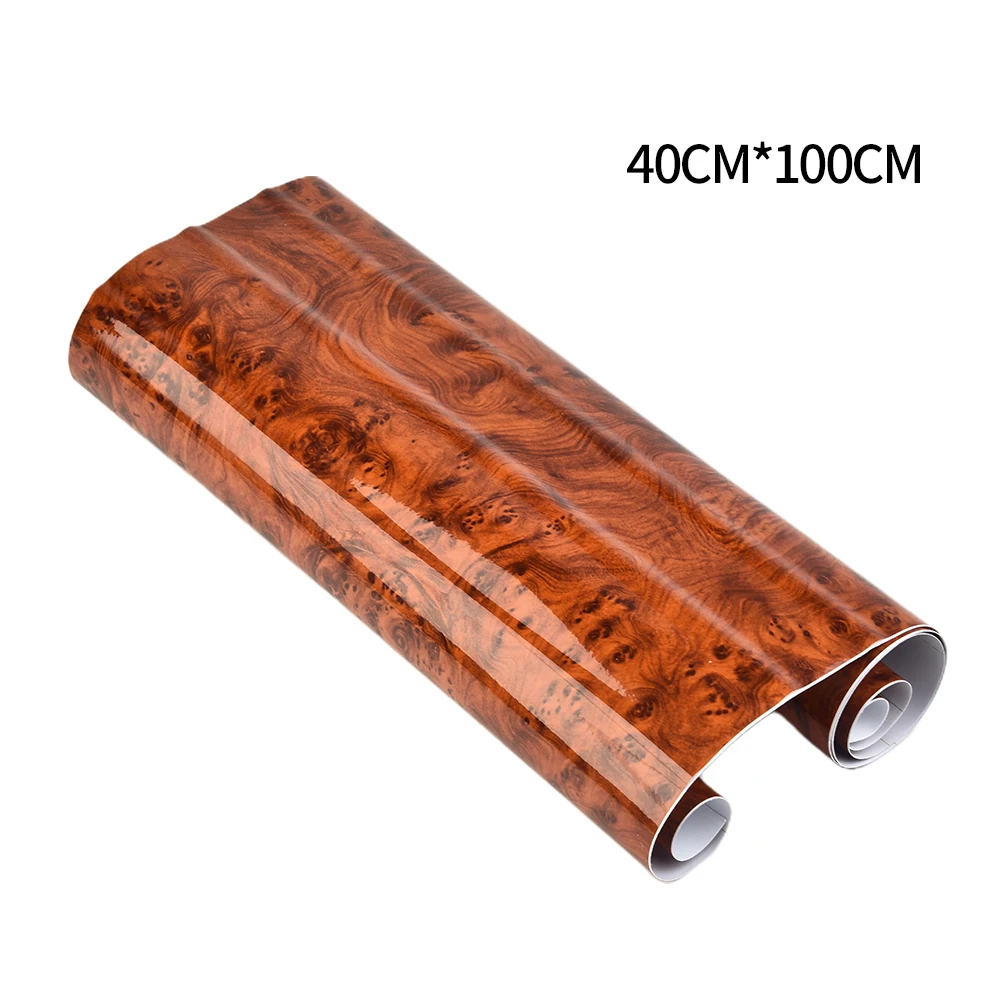 

3D Car Sticker Auto Interior Sticker High Temperature Resistant Car Wrap Protective Sticker Wood Grain Textured DIY Decoration