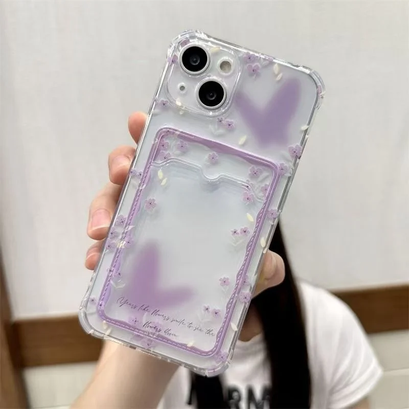 Floral Wallet Card Holder Case – Stylish and Functional Design