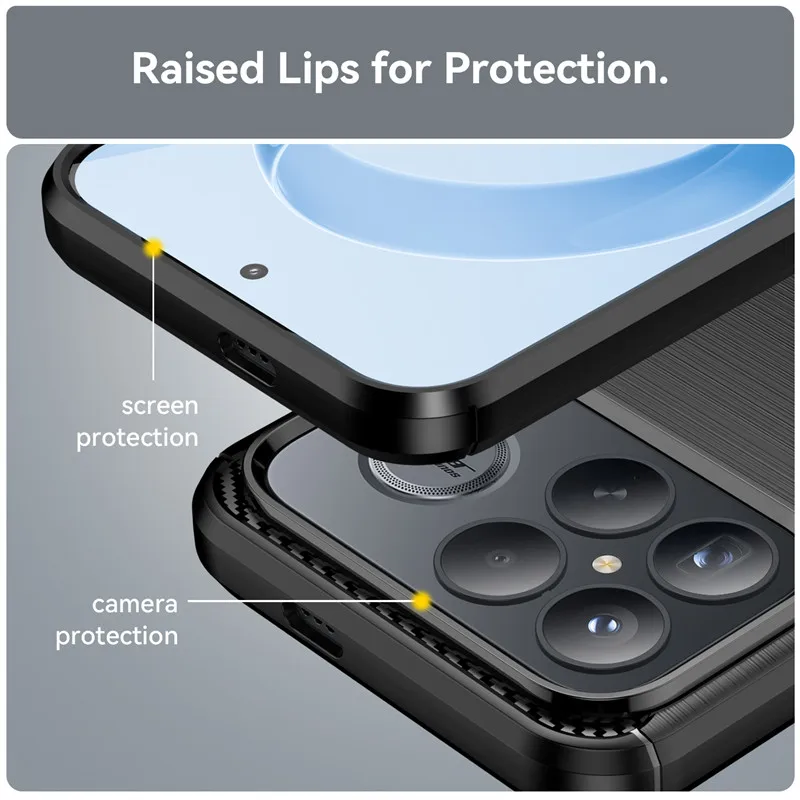 Shockproof Luxury Silicone Brushed TPU Phone Cover