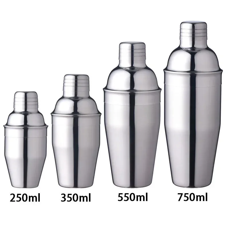 Stainless Steel Cocktail Shaker Cocktail Mixer Wine Martini Drinking Boston Style Shaker Party Bar Tools 1Pcs 250/350/550/750ml cocktail shaker