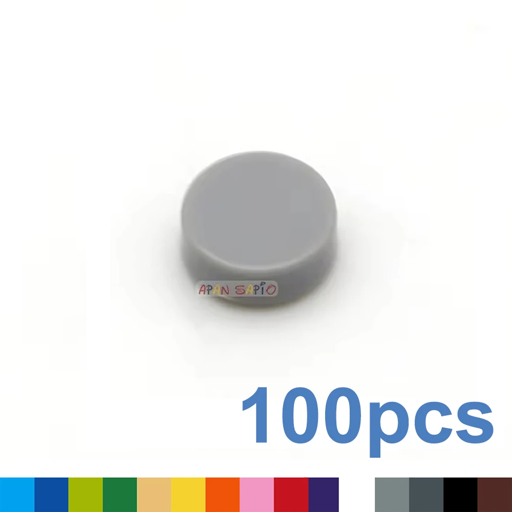 100 stücke Fliesen 1x1 Runde DIY Bausteine Ziegel 33 Farbe Pädagogisches Kreatives Spielzeug für Kinder Größe Kompatibel mit 98138