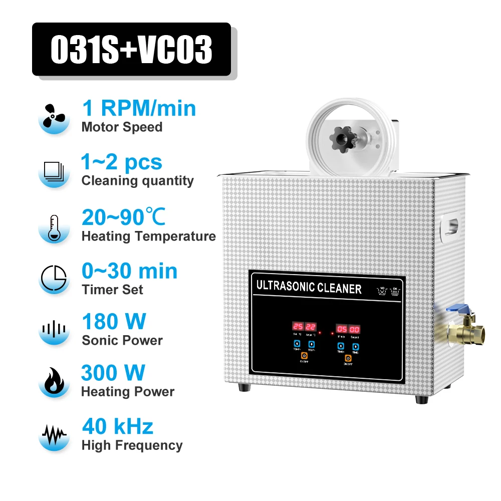 LP Vinyl Record Cleaner Bracket with 6L Ultrasonic Bath 180W Vinyl Record Label Saver Protector Waterproof Use For 7-12 Inch