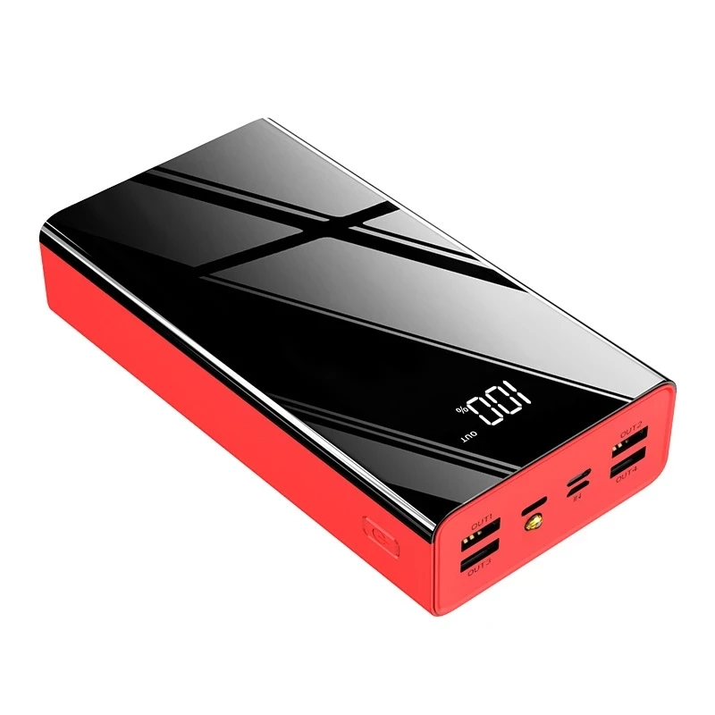 Power Bank 40000Mah 4 Caricabatteria Esterno Con Uscita Usb Per Iphone 14 13 Pro Samsung Xiaomi Powerbank Con Luce Di Visualizzazione A Led